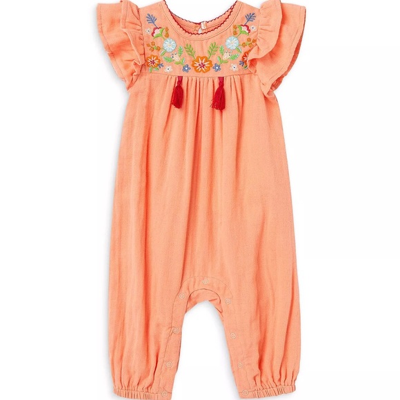 Peek Other - “SOLD”  “PEEK” BABY GIRLS EMBROIDERY & TASSELS COVERALL- 18-24 MONTHS
